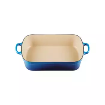 Прямоугольный чугунный поднос Le Creuset Azure Blue, синий