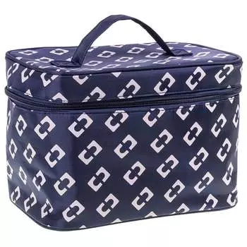 Прямоугольный корпус с геометрическим рисунком, темно-синий., Inter-vion