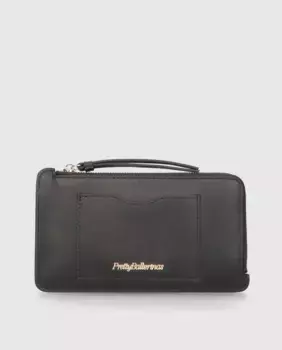 Прямоугольный кошелек из кожи наппа с застежкой-молнией Pretty Ballerinas, черный