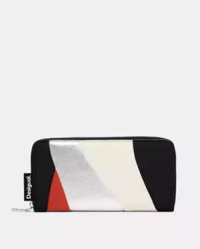 Прямоугольный кошелек из кожи с разноцветным принтом Desigual