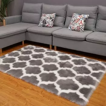 Прямоугольный пушистый ковер для кабинета, столовой, детской комнаты, балкона, милая копия детской комнаты на открытом воздухе, 23,6 35,4 дюйма, серый ele eleoption