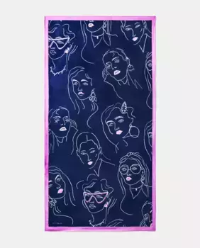 Прямоугольный шарф arty face Desigual, темно-синий