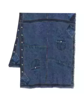 Прямоугольный шарф с джинсовым принтом Faliero Sarti, синий