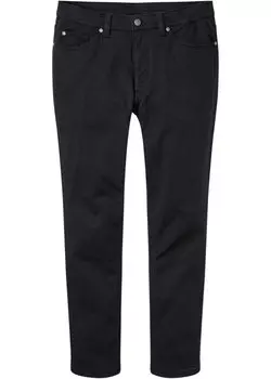 Прямые эластичные брюки прямого кроя прямого кроя из органического хлопка essential Bpc Bonprix Collection, черный