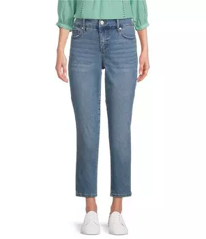 Прямые эластичные джинсы «Челси» с 5 карманами Code Bleu Petite Size, синий