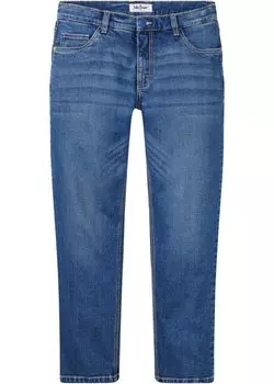 Прямые эластичные джинсы свободного кроя из переработанного хлопка John Baner Jeanswear, синий