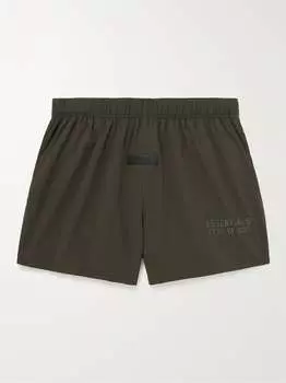 Прямые эластичные шорты с аппликацией логотипа и кулиской FEAR OF GOD ESSENTIALS, зеленый