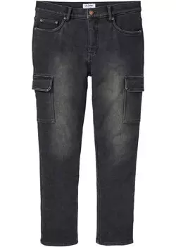 Прямые эластичные термоджинсы стандартного кроя John Baner Jeanswear, черный