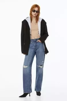 Прямые брюки 90-х H&amp;M, синий деним
