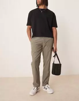 Прямые брюки Abercrombie & Fitch кроя оливкового цвета