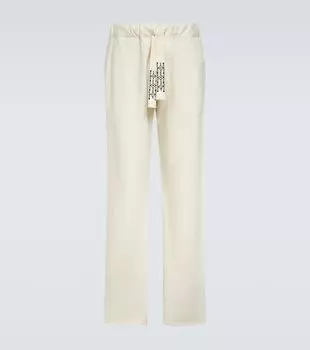 Прямые брюки Akasha из смесового хлопка Alanui, белый