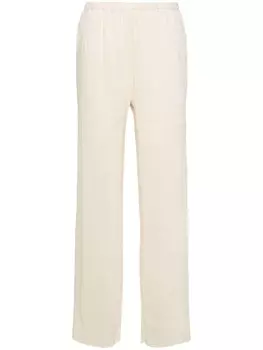 Прямые брюки Amata в полоску Loulou Studio, бежевый