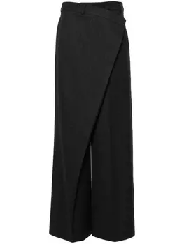 Прямые брюки асимметричного кроя Acne Studios, серый