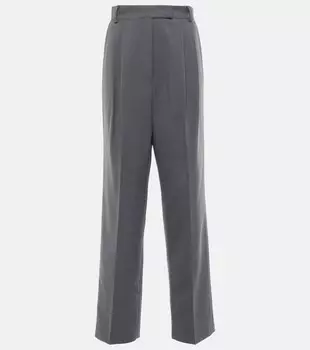 Прямые брюки Bea с завышенной талией THE FRANKIE SHOP, серый