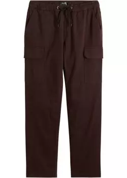 Прямые брюки без застежки стандартного кроя из термоэластичной ткани Bpc Bonprix Collection, коричневый