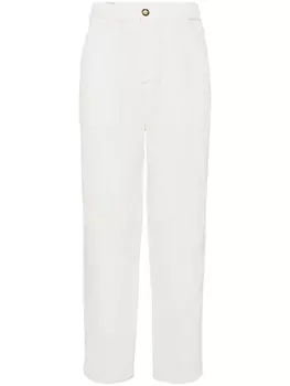 Прямые брюки Brunello Cucinelli, белый