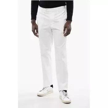 Прямые брюки-чинос IDENTITY из эластичного хлопка Corneliani, White
