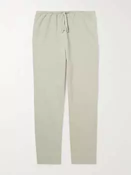 Прямые брюки чинос из хлопка и поплина с кулиской Save Khaki United, бежевый