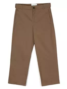 Прямые брюки чинос с узором FF Fendi Kids, нейтральный