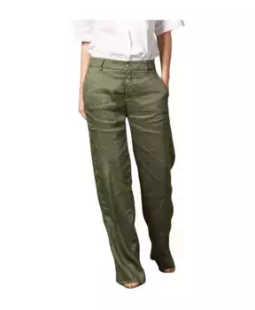 Прямые брюки чиносы из смесового льна Mason'S, зеленый