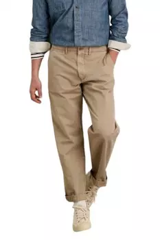 Прямые брюки цвета выцветшего хаки ALEX MILL