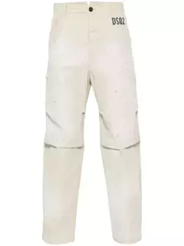 Прямые брюки D2 Stamps Osaka DSQUARED2, нейтральный