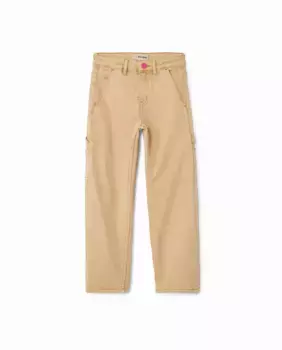 Прямые брюки для девочки Desigual, цвет Crema