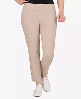 Прямые брюки до щиколотки из технологии Solar Millennium со средней посадкой Petite без застежки Ruby Rd., бежевый