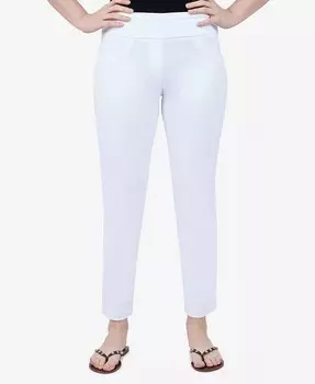Прямые брюки до щиколотки из технологии Solar Millennium со средней посадкой Petite без застежки Ruby Rd., белый