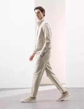 Прямые брюки-джоггеры из хлопка с высоким содержанием хлопка Autograph, цвет Stone