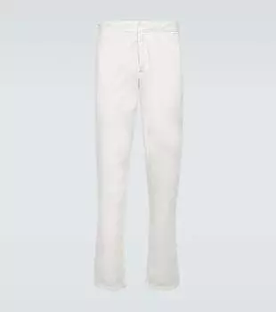 Прямые брюки fallon из смесового хлопка Orlebar Brown, синий