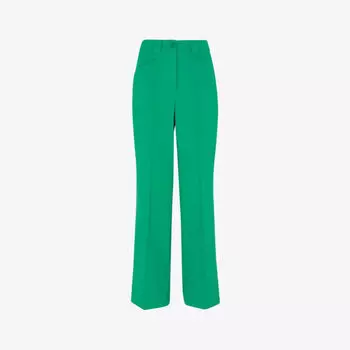 Прямые брюки Flora из эластичной ткани со средней посадкой Whistles, зеленый