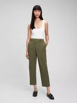 Прямые брюки Gap, зеленый