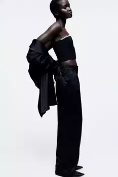 Прямые брюки H&M, черный