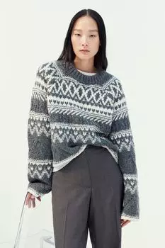 Прямые брюки H&M, серый