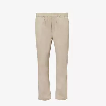 Прямые брюки из эластичного смесового хлопка Jogger Chino Luxe Performance 7 For All Mankind, серый