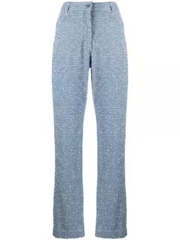 Прямые брюки из букле REMAIN, синий
