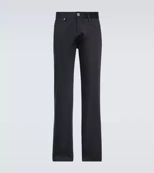 Прямые брюки из хлопка Ami Paris, черный