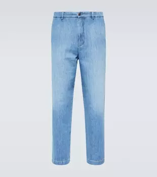 Прямые брюки из хлопка canasta fronda Barena Venezia, серый