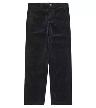 Прямые брюки из хлопкового вельвета Polo Ralph Lauren Kids, черный