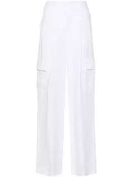 Прямые брюки из льна Peserico, белый