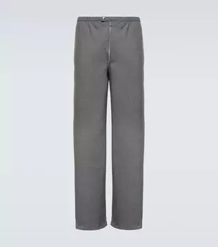 Прямые брюки из натуральной шерсти Prada, Grigio