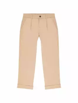 Прямые брюки из поплина Fendi, бежевый