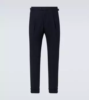 Прямые брюки из шерсти Amie Saman Amel, темно-синий