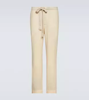 Прямые брюки из шерсти Auralee, белый