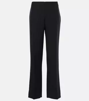 Прямые брюки из шерсти Vesco The Row, черный