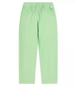 Прямые брюки из смеси хлопка и льна Il Gufo, зеленый