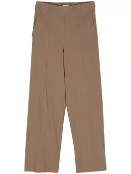 Прямые брюки из смесового льна Vince, бежевый