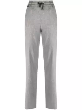 Прямые брюки из смесовой шерсти Agnona, серый