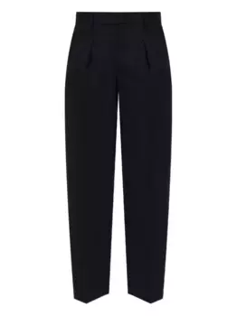 Прямые брюки из смесовой вирджинской шерсти ISABEL MARANT, черный